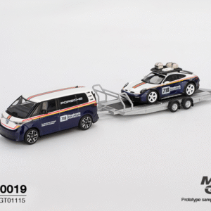 (PRE-ORDER - Q2/2026) Mini GT MGTS0019 Porsche 911 Dakar #718 / Volkswagen ID. Buzz Porsche Centrum Gelderland Roughroads Set